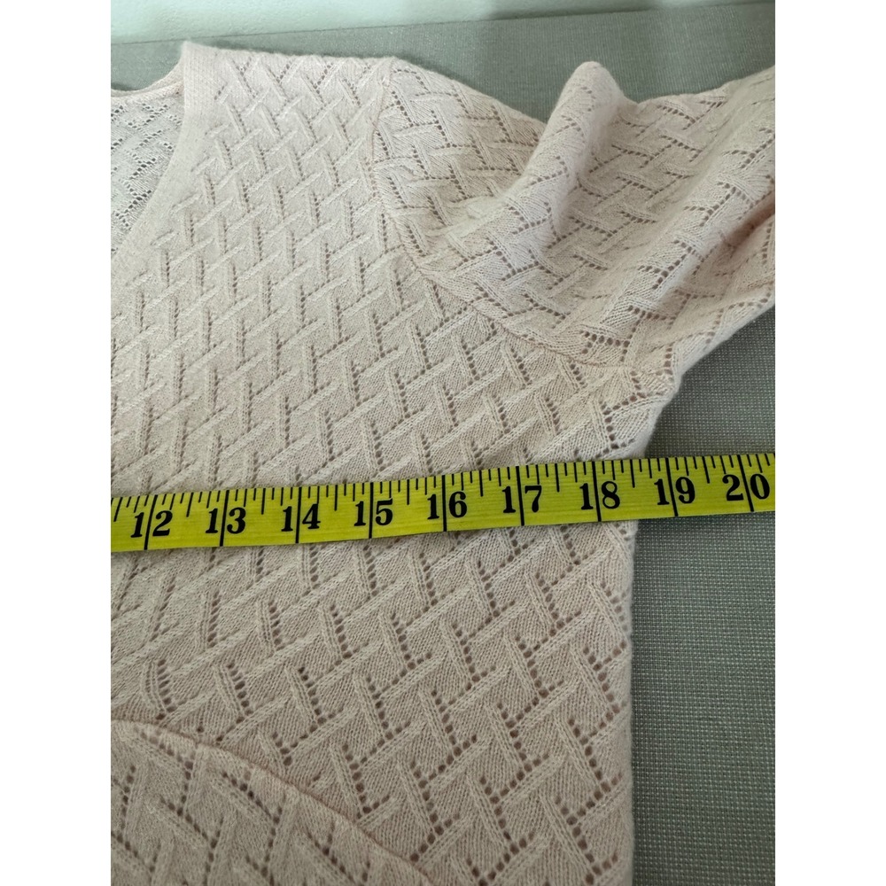 Garnet Hill Cashmere Sweater‎ Small Pink Twisted Front - Picture 8 of 10